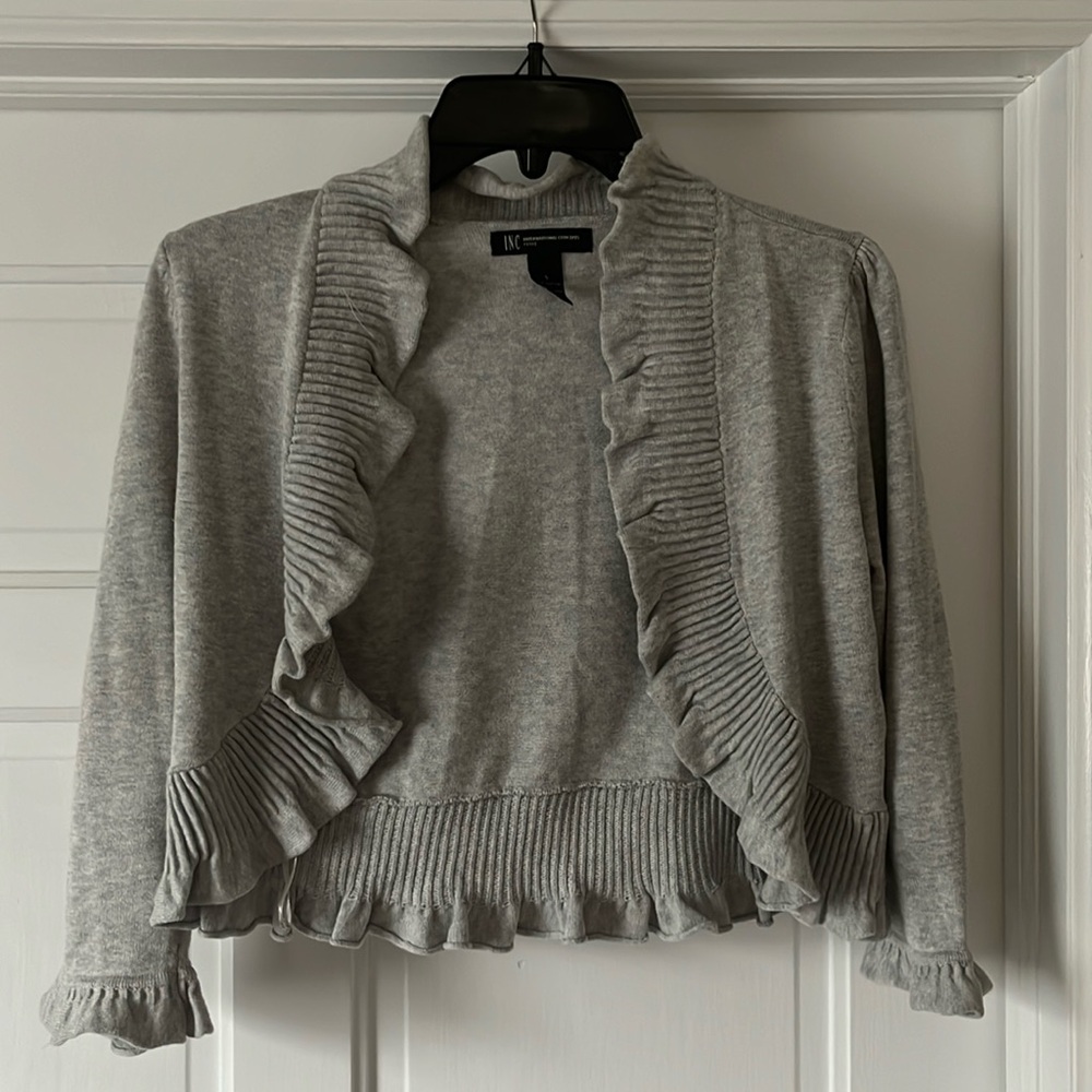 INC small grey cardigan